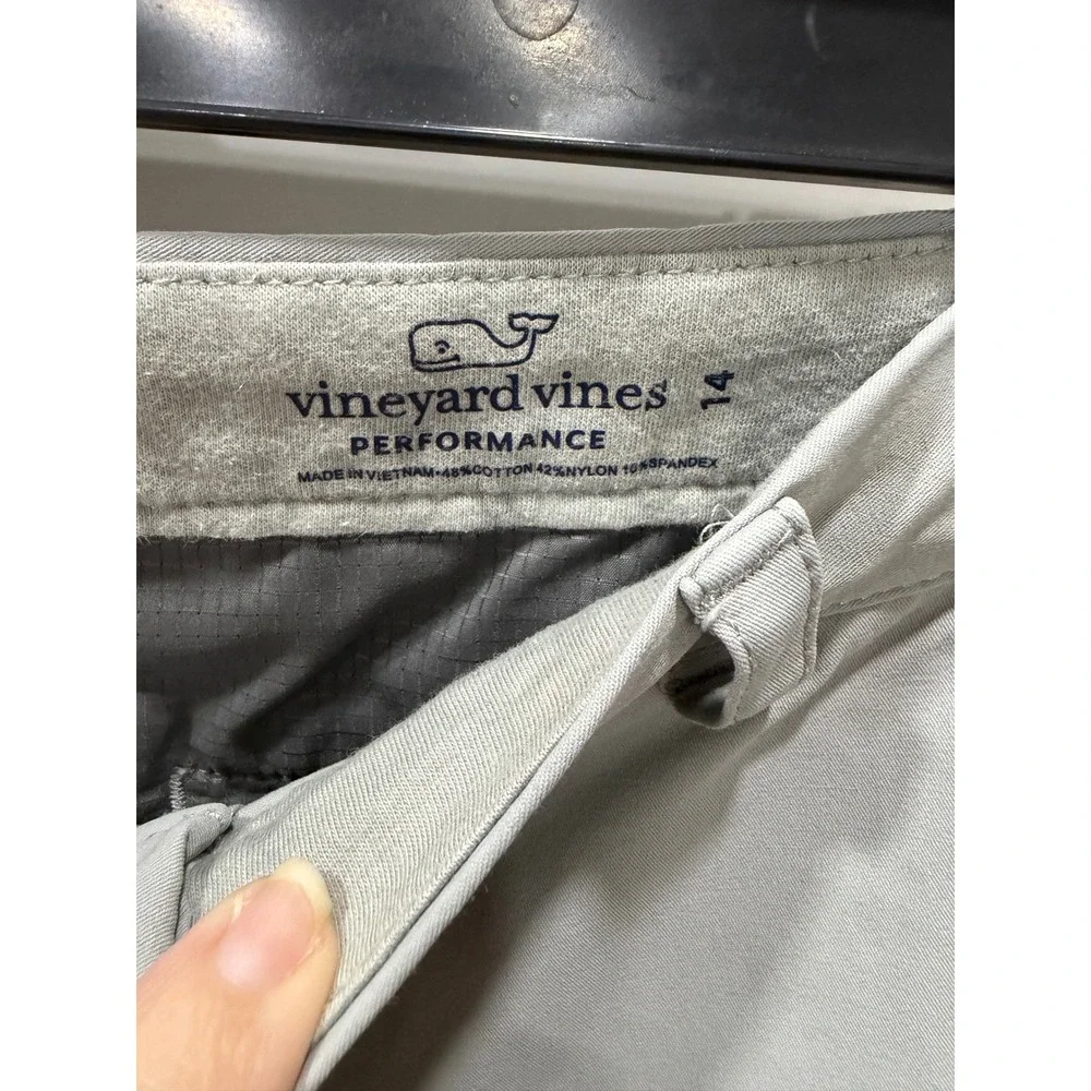 Vineyard Vines Performance On-The-Go Pants Kids 14 Grey Chino Stretch Boys